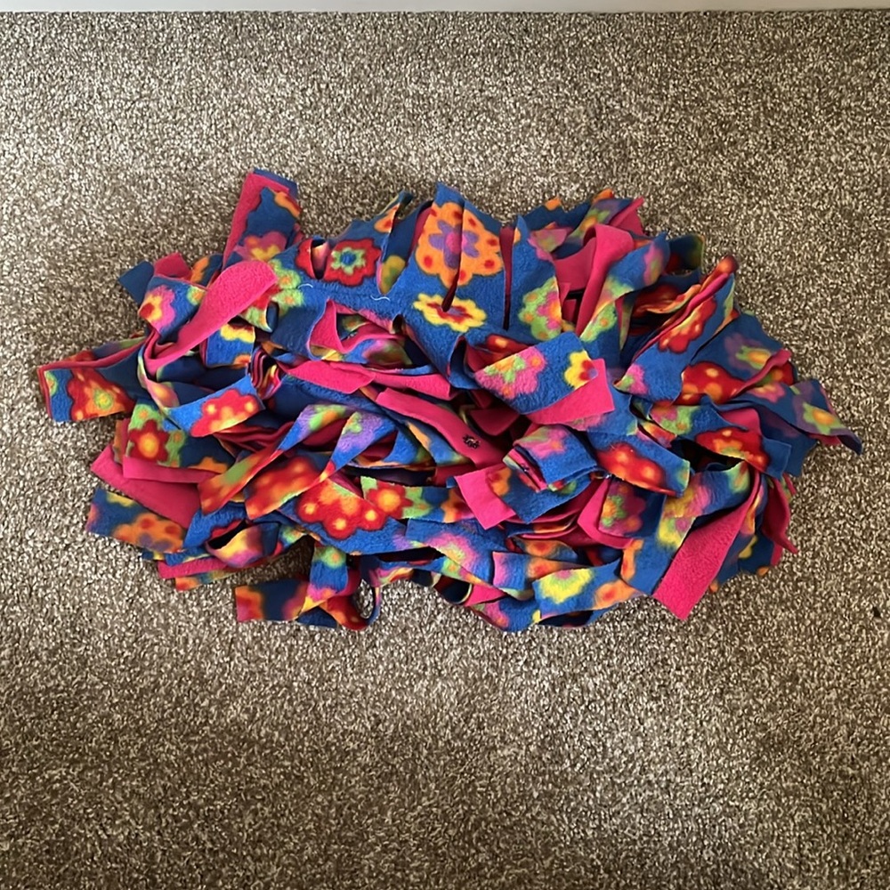 Colorful Fleece Tie Scarf